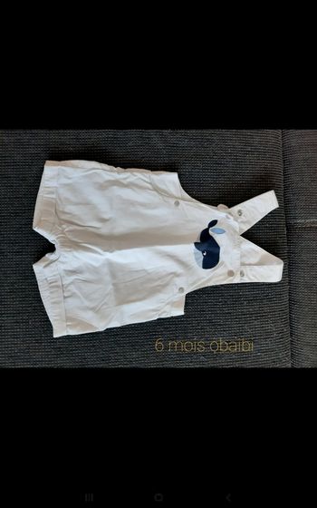 Salopette short blanc