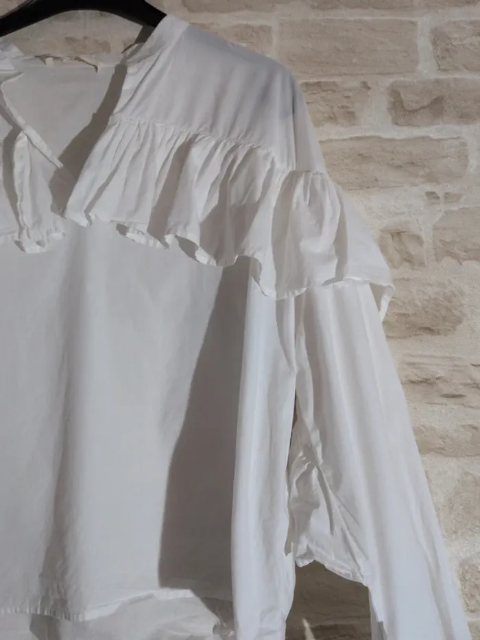Chemisier blanc MAJE – Taille 3 (L) Très bon état - photo numéro 3