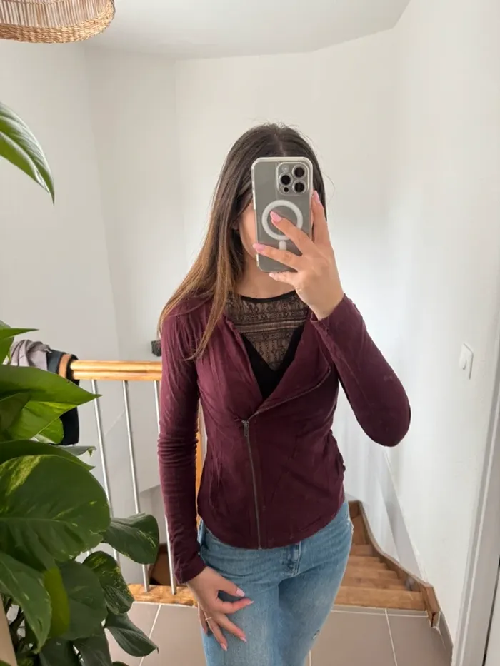 Perfecto veste bizzbee bordeaux - photo numéro 4