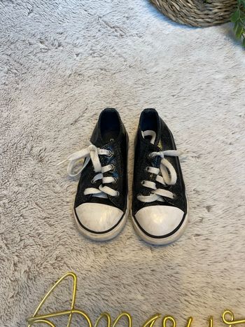 Converse basse noir à paillettes - Taille 25 - Converse 