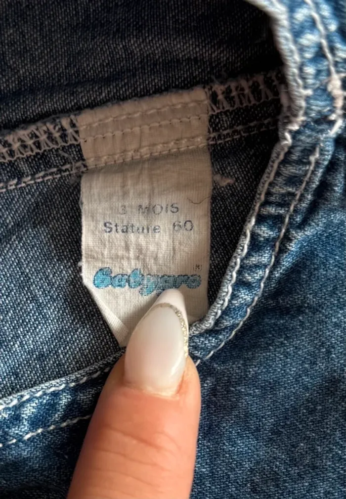 Salopette en jeans fille - photo numéro 3