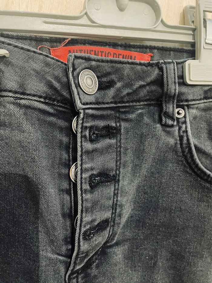 Pantalon jeans taille mi haute noir taille 36 - photo numéro 3