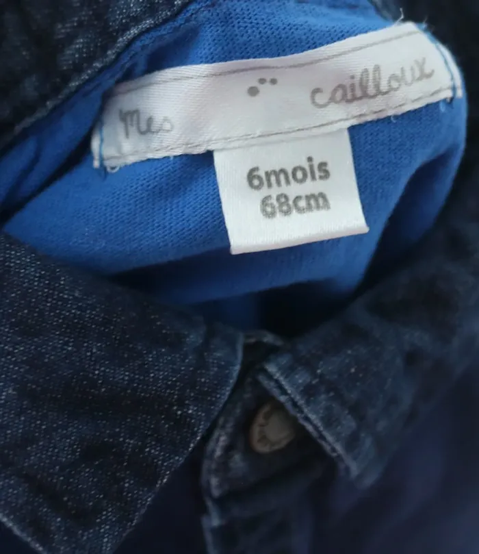Ensemble haut/jogging Mes petits cailloux et gilet Tex 6 mois - photo numéro 8