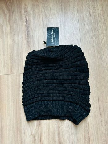 Bonnet noir uni  Neuf Homme Winter Wear Taille Unique