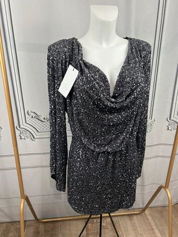 Robe argentée Zara L neuve