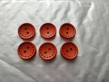 Boutons en bois, 15 mm, aspect couture, 2 trous, orange 🧡