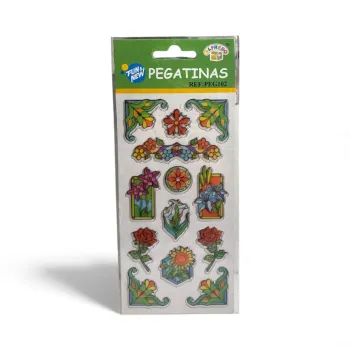 x13 stickers Alfredo floral style vitrail Neuf