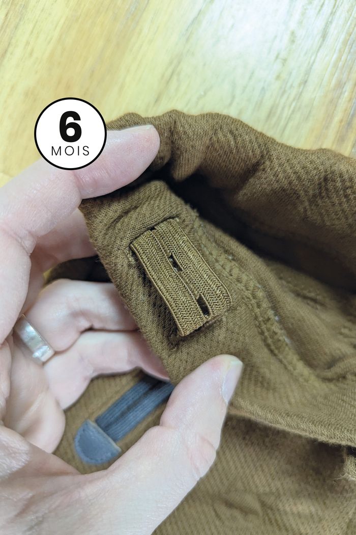 Pantalon marron taille réglable - Obaibi bébé 6 mois - photo numéro 4