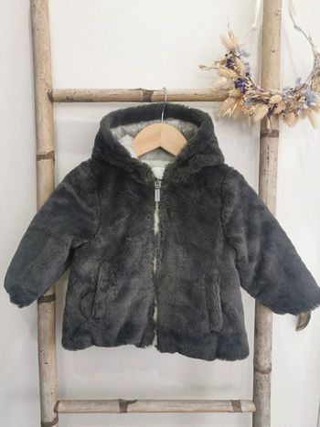 🌺Très beau Manteau Verbaudet 12mois Neuf doudoune polaire reversible piloupilou 12mois