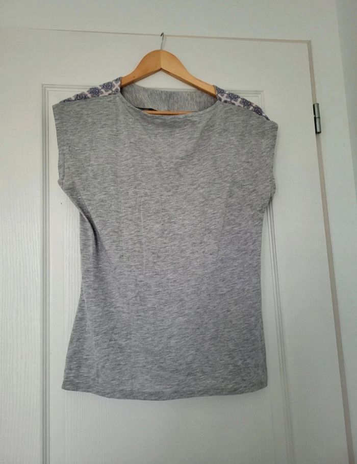 T-shirt  femme à imprimé foulard etam S - photo numéro 4