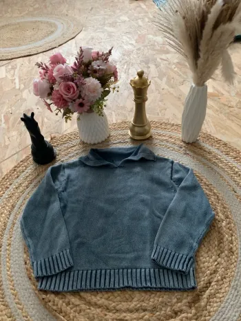 Pull bleu gris