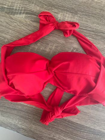 Haut maillot de bain rouge