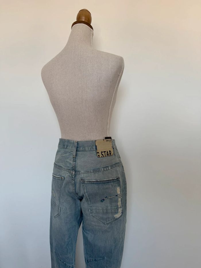 Jean pantalon gstar slim skinny bleu destroy denim Pantalones de mezclilla pantaloni - photo numéro 6