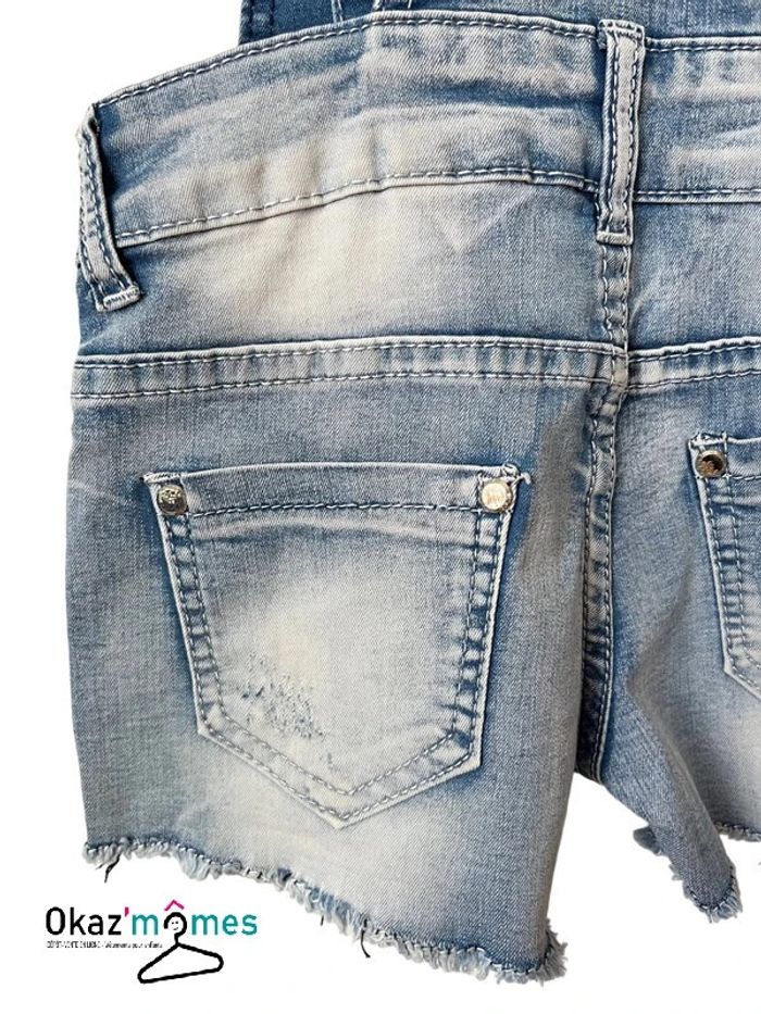 Salopette jean bleu denim (perles et sequins) - Magic girl 4 ans - photo numéro 6