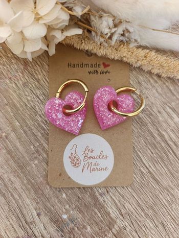 Boucles d'oreilles en résine 