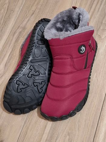 Bottes d'hiver femme Mixte doublé chaude imperméable antidérapante fushia