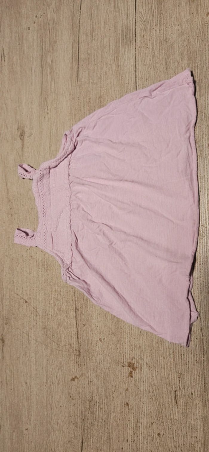 Débardeur large à bretelles, rose clair avec broderie, Zara Kids, 8 ans - photo numéro 3