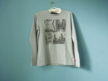 T-shirt garçon 12 ans levi's manches longues coton gris TBE