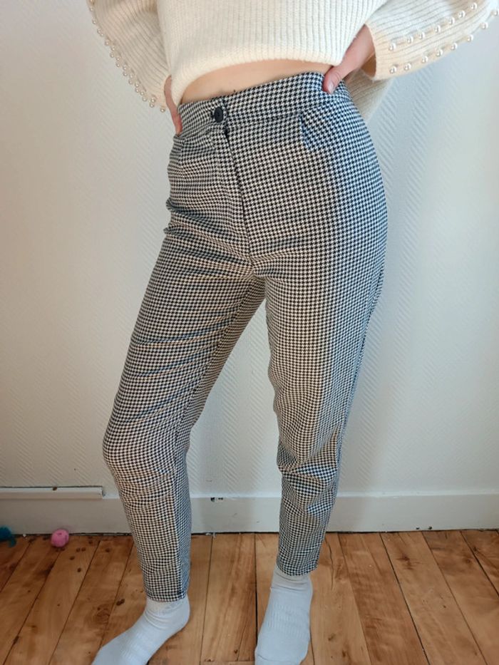 Pantalon pied de poule vintage - photo numéro 2