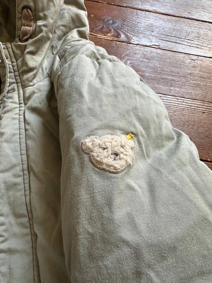 Manteau capuche Steiff beige kaki 6 ans - photo numéro 4