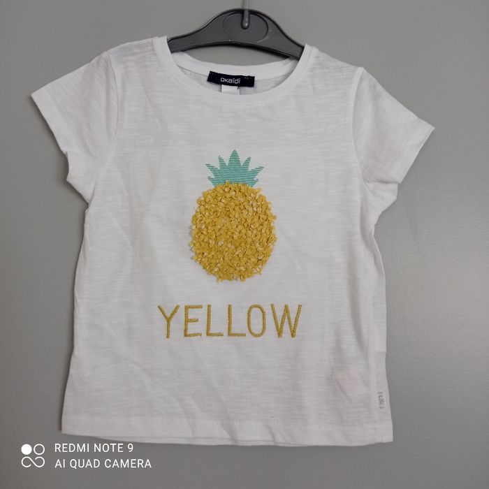 T-shirt blanc ananas 3ans