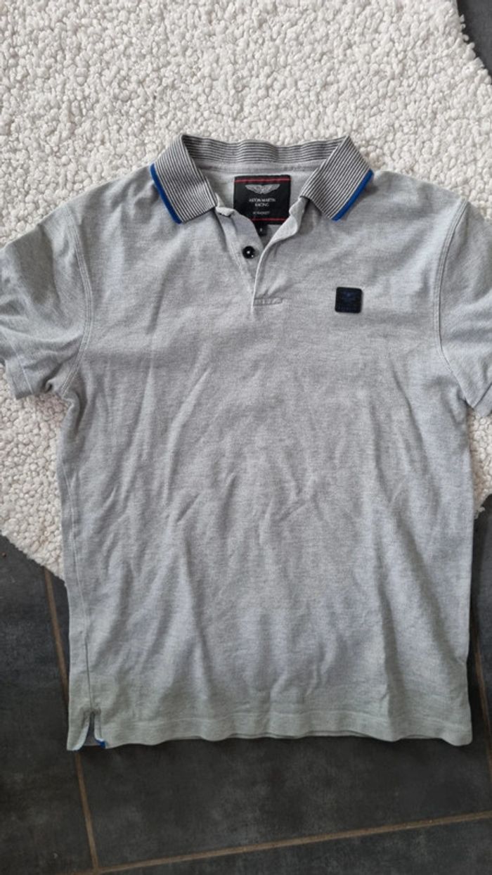 Polo t shirt homme Aston Martin voiture S 36 gris parfait