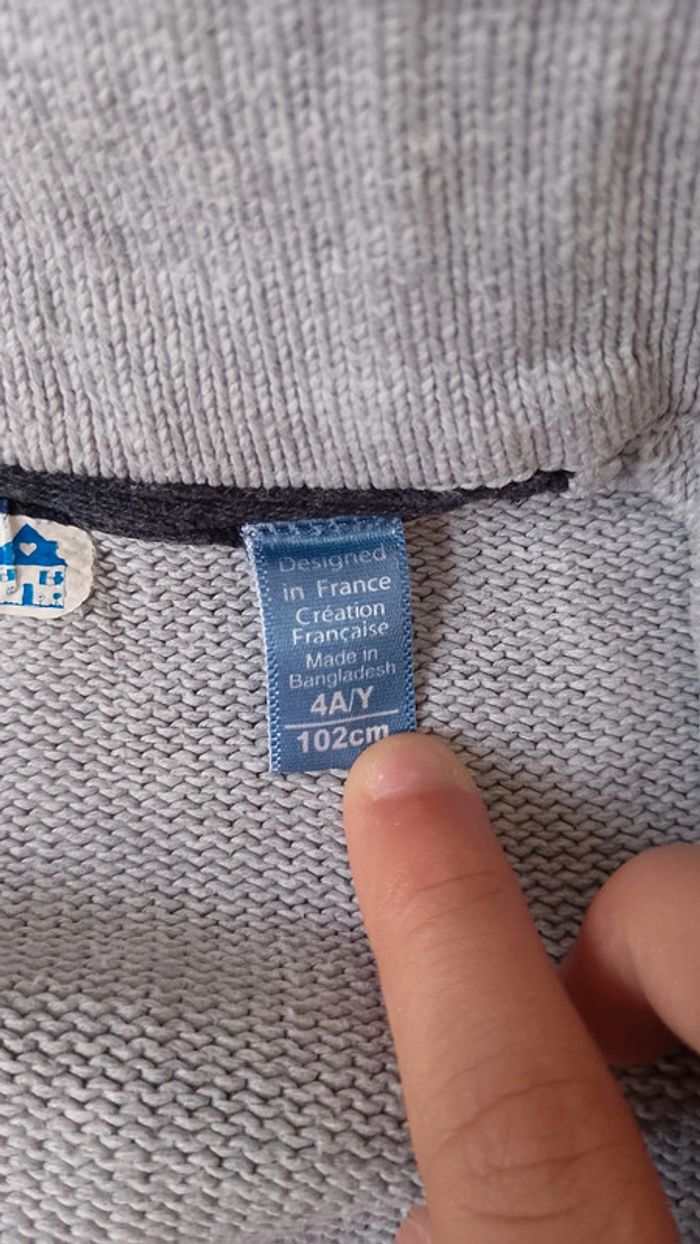 #manu_7896garcon4ans gilet zippé - photo numéro 6