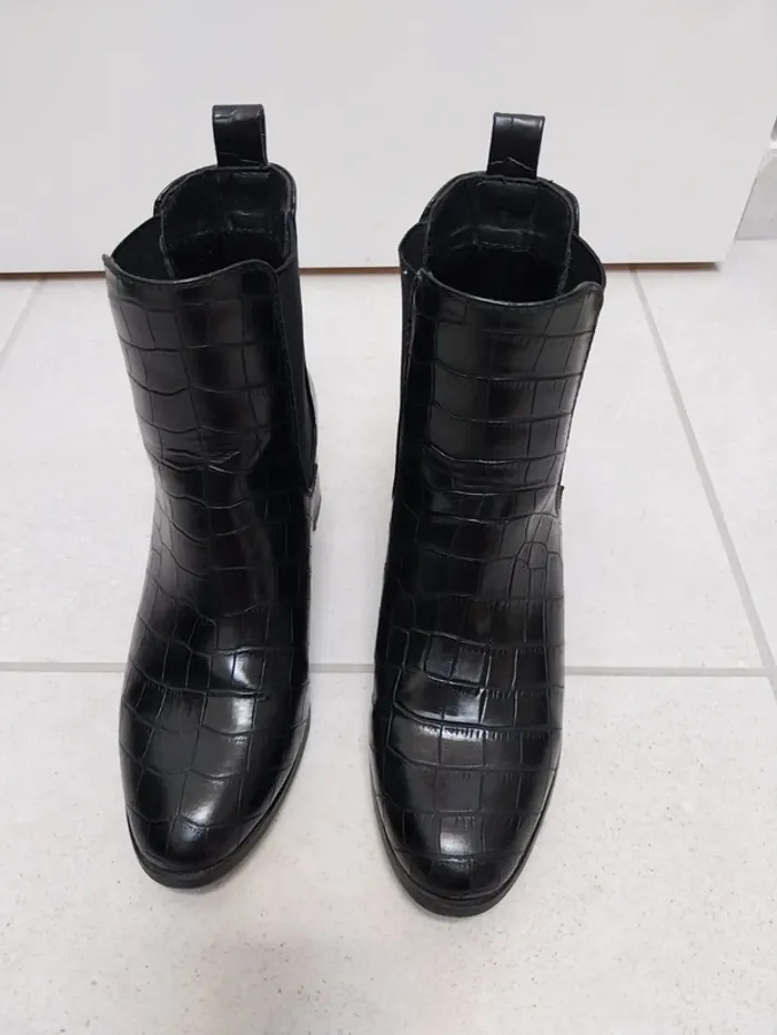 Bottines à talons noires La Halle 37 - photo numéro 3