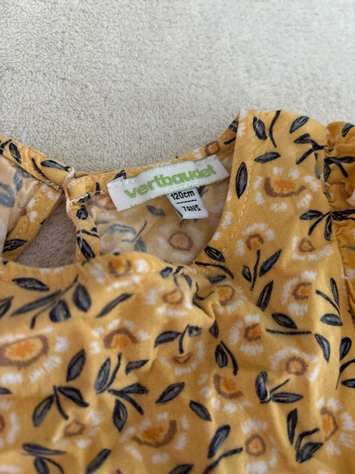 Robe manches longues 3/4 fleurie 6-7 ans - photo numéro 5
