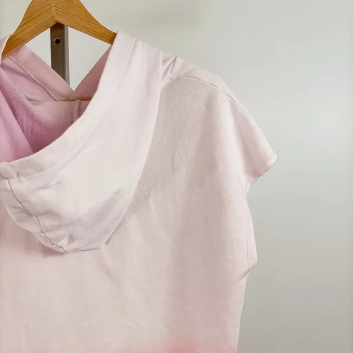 Sweat sans manches Promod rose dégradé à capuche en coton taille S neuf étiquette A1345 - photo numéro 6