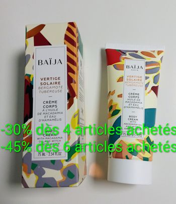 Crème Corps BAÏJA – Vertige Solaire (75ml) – NEUVE avec opercule 