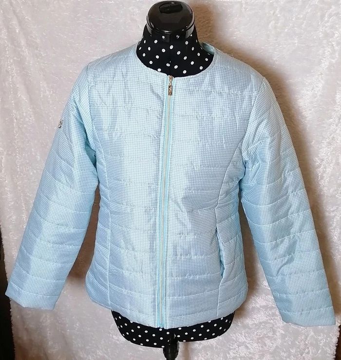 Doudou ou veste matelassée bleu ciel blanc Nathalie Andersen by Damart - photo numéro 2