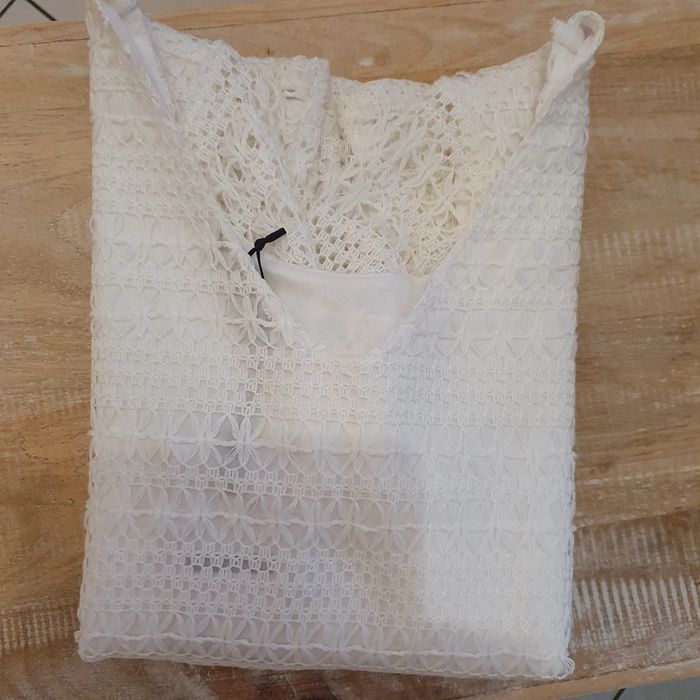 Très joli haut champagne ajouré et doublé Taille S Breal - photo numéro 9