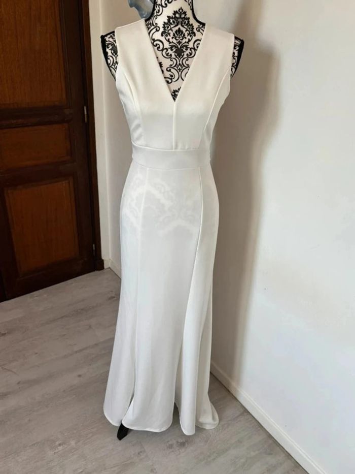 Robe de soirée longue blanche taille 36 - photo numéro 5