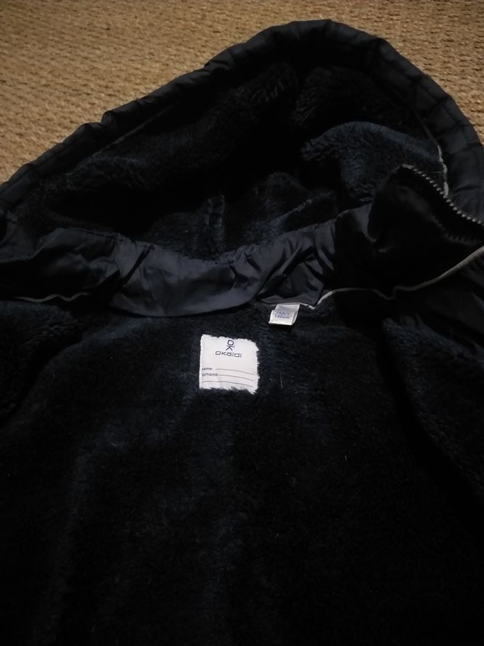 Doudoune bleu Marine doublée fourrure 10 ans Okaidi - photo numéro 2