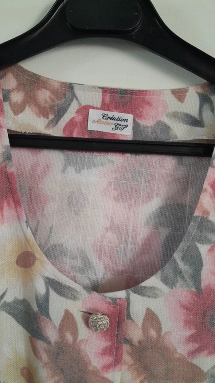 Veste fleurie Taille 50 - photo numéro 2