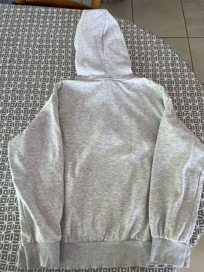 Sweat à capuche H&M taille S, fille/femme, gris chiné - photo numéro 2