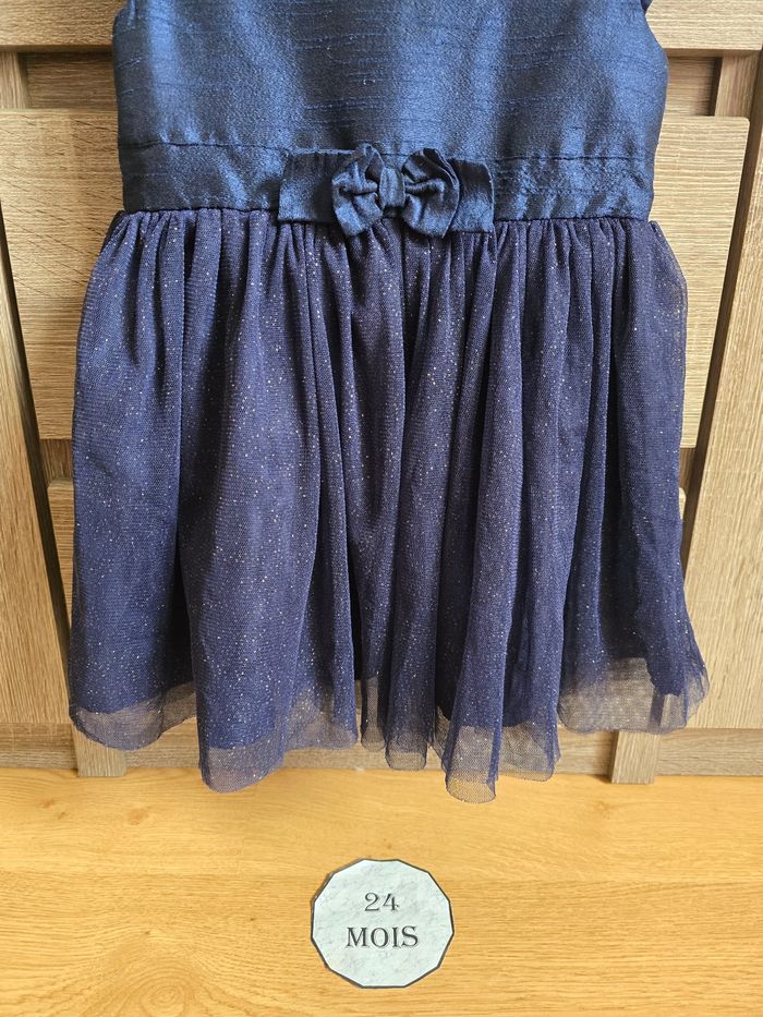 Vêtement Bébé Fille - Robe bleu - Tissaia - 24 mois - photo numéro 3