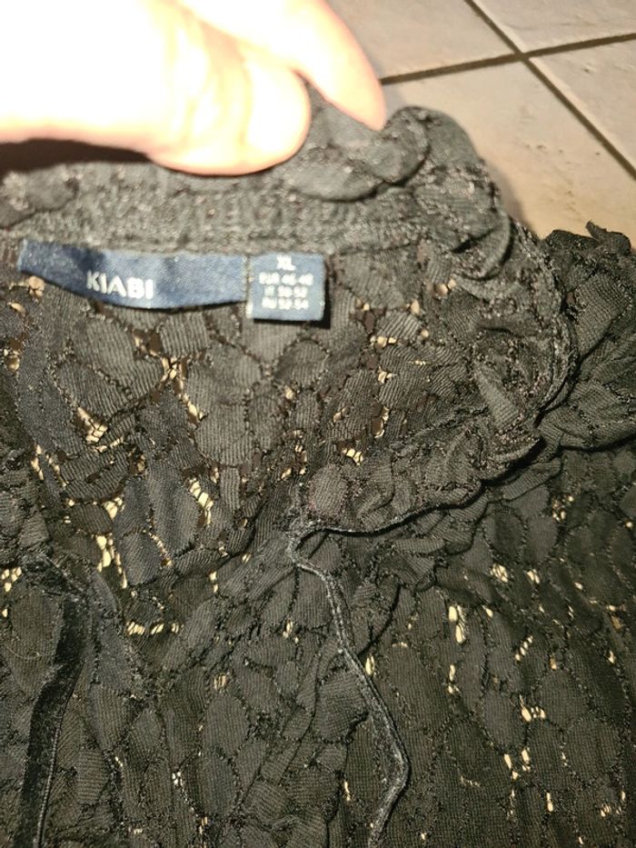Haut dentelle kiabi noir 46 xl - photo numéro 6