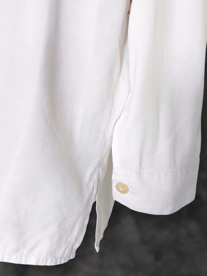 Chemise blanc veston gris orange fleur Paisley 2 en 1 Vintage / C&A New Fast - 38/M à 40L - photo numéro 11