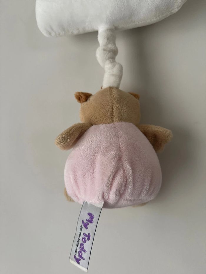 🧸 mobile musical transportable  my Teddy- bébé fille - hibou nuage - transportable - très bon état - photo numéro 10