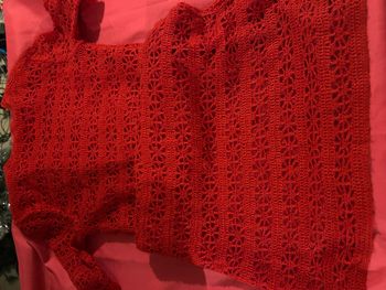 Robe en crochet fait main vintage rouge