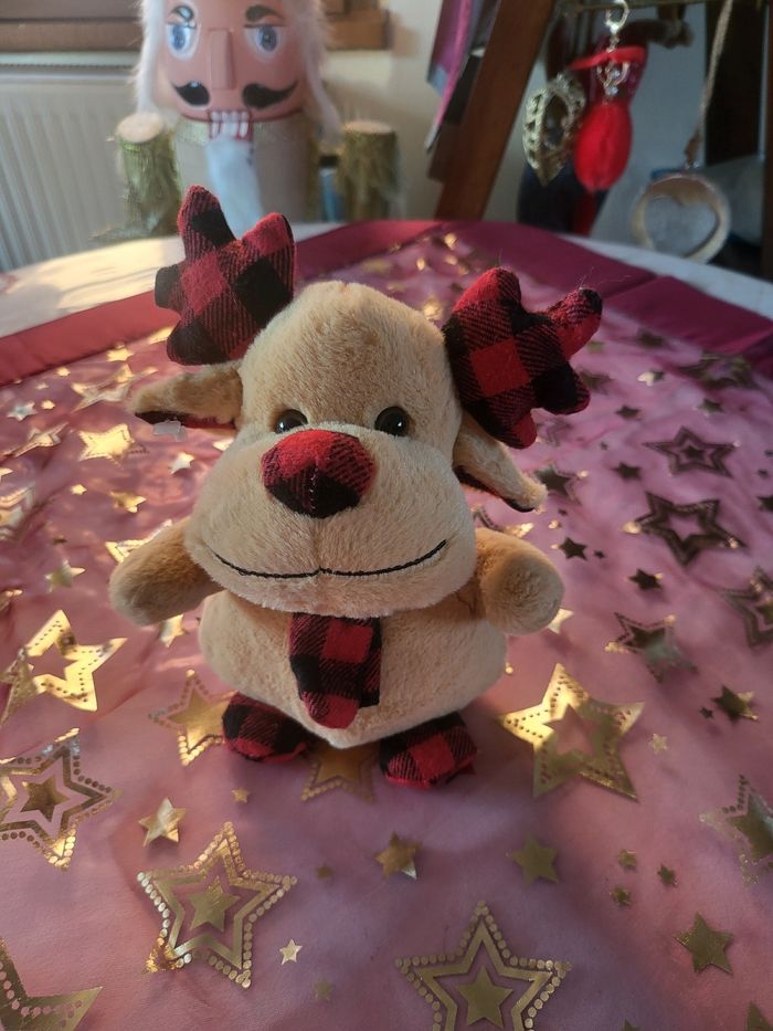 Peluche élan de Noël