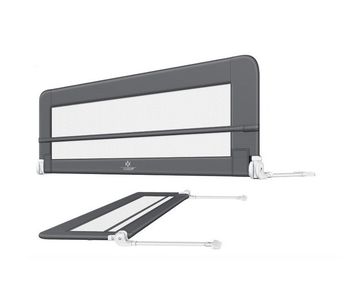 Barrière de lit pliable 180cm KESSER gris anthracite et blanc neuve