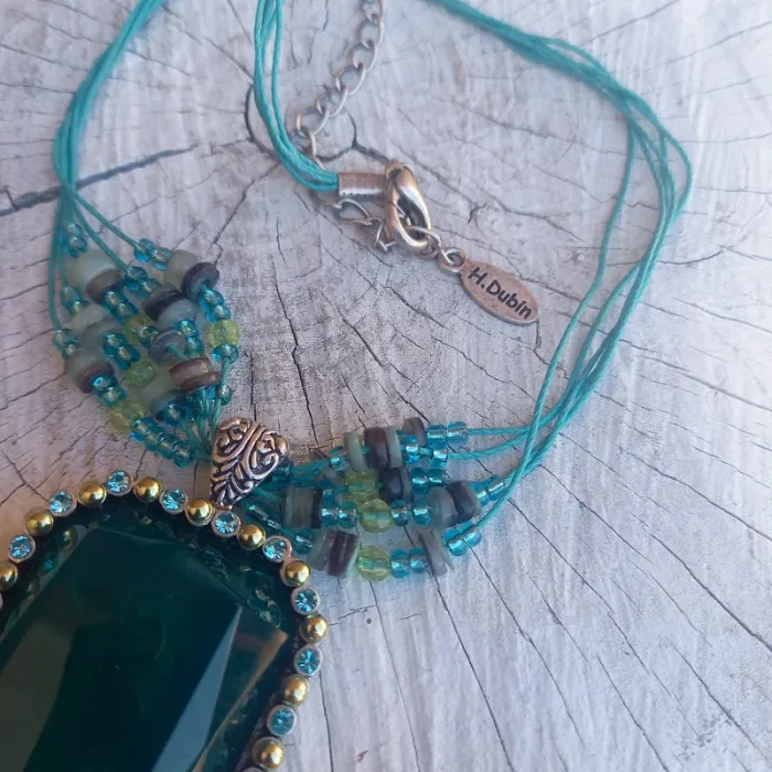 Collier vintage perles verre - photo numéro 2