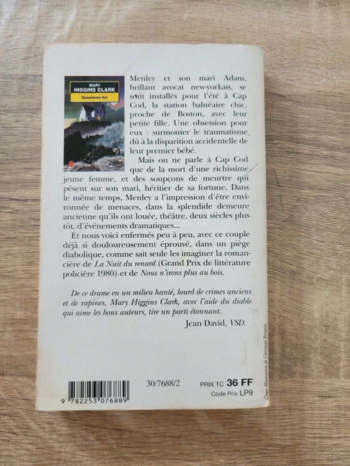 Livre de poche "souviens-toi" de Mary Higgins Clark - photo numéro 2