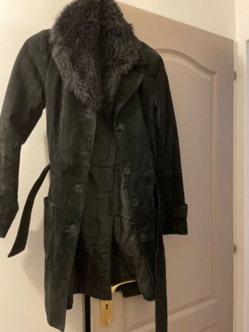 Manteau croûte de cuir