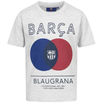 T-shirt FC Barcelone Taille 14ans (164cm) Gris Enfant Neuf et Authentique
