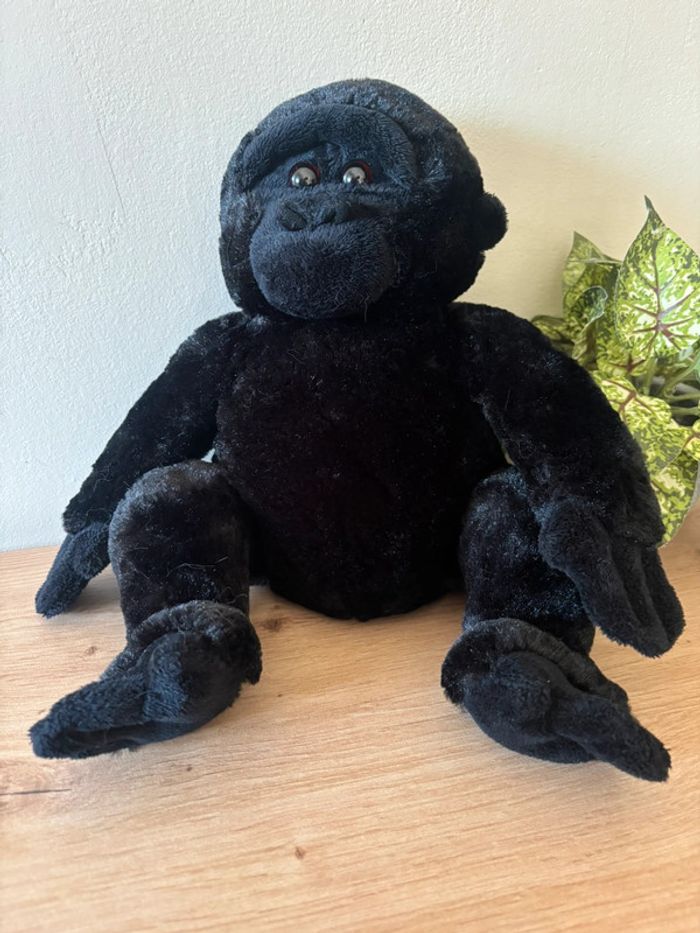Doudou peluche gorille singe noir Dani état neuf - photo numéro 2