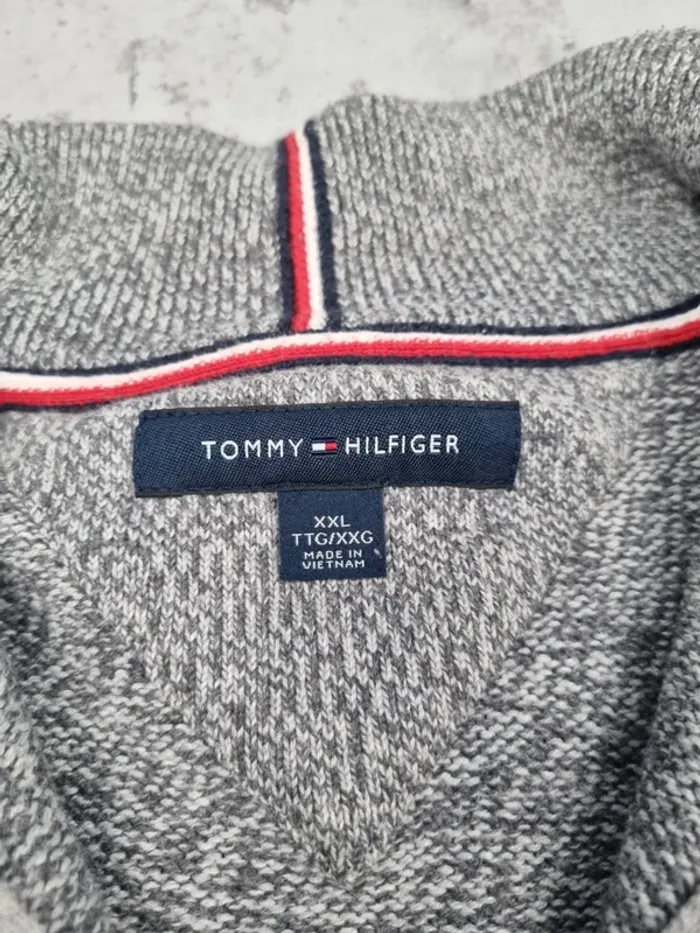 Gilet zippé Tommy Hilfiger gris – Taille XXL Hommes (mesures en photos) - photo numéro 6